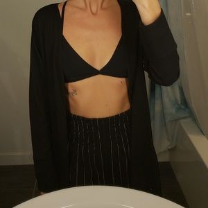 Boohoo longline ribbed duster